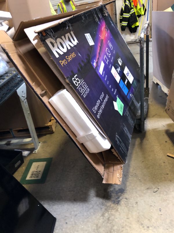 Photo 1 of Roku Smart TV – 65-Inch Pro Series 4K QLED RokuTV with Backlit Roku Voice Remote Pro, Dolby Vision IQ, 120Hz Refresh Rate – Live Local News, Sports, Gaming
