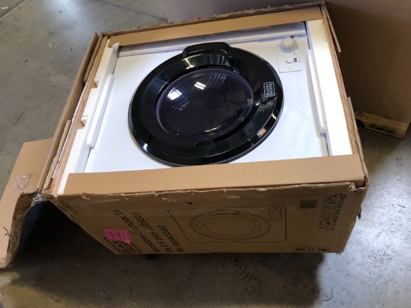 Photo 1 of BLACK+DECKER BCED26 Compact Dryer for Standard Wall Outlet, Small, 5 Modes, Load Volume 8.8 lbs., White