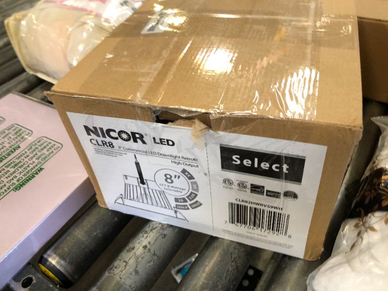 Photo 1 of NICOR Lighting CLR82HWRVS9WH CLR Selectable CCT Downlight, 8, White