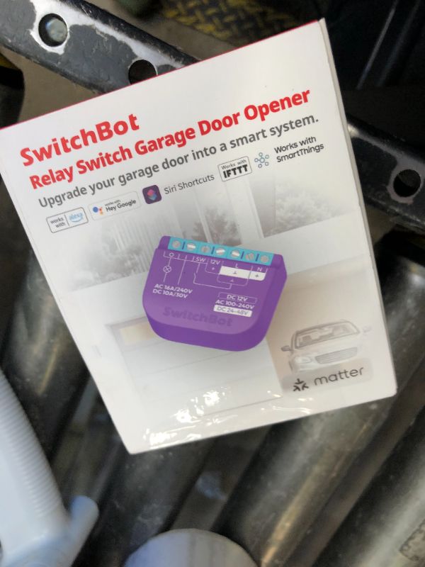 Photo 1 of Switchbot WiFi Smart Garage Door Opener, Matter Certified, Alexa/Google/Siri/IFTTT/Smartthings Supported, Most Garage Door Supported, App Control, Multiple Notification Modes, No Hub Needed