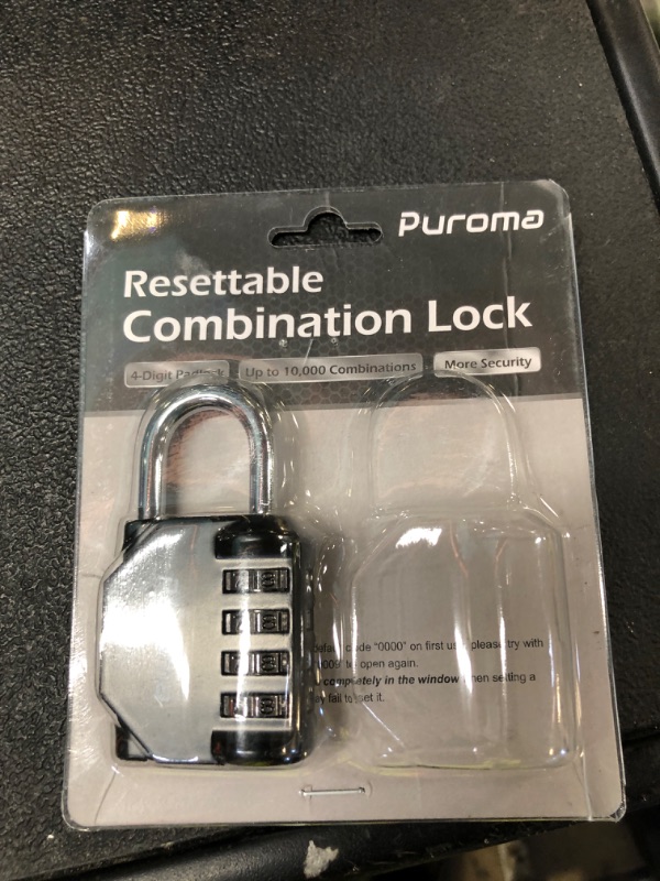 Photo 1 of Puroma Combination Lock for Locker 4 Digit Outdoor Waterproof Padlock 