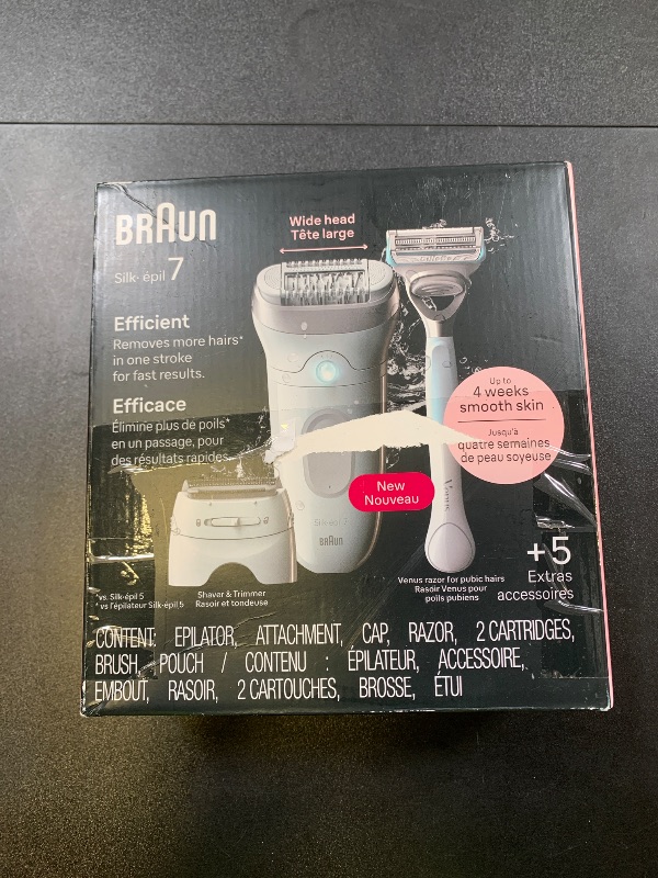 Photo 1 of Braun Silk-épil 7 Epilator, Wet & Dry, Lasting Smooth Skin, SE7-141