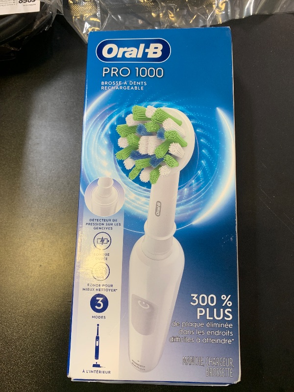 Photo 1 of Oral-B Pro 1000 Rechargeable Electric Toothbrush, White