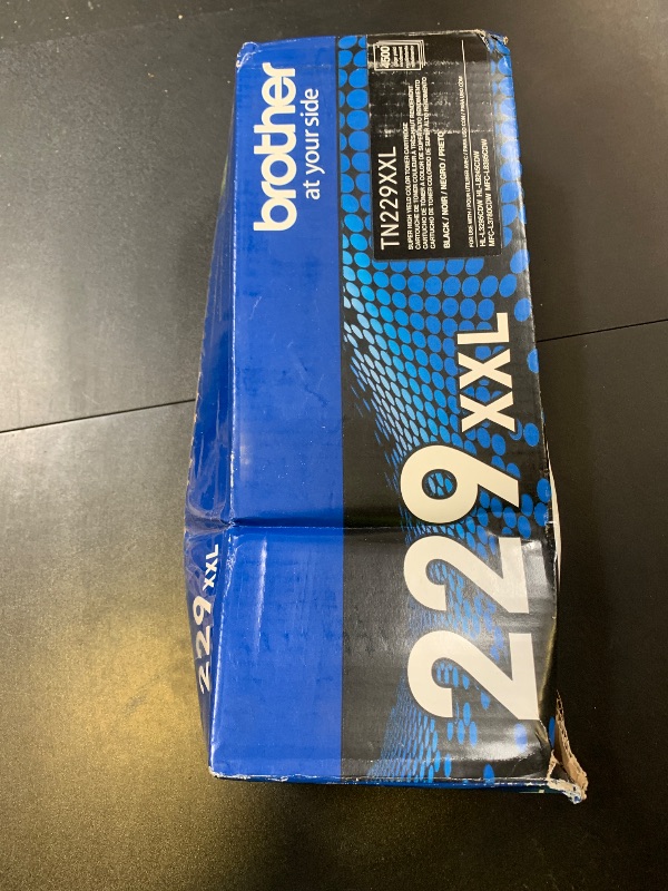 Photo 1 of Brother Genuine TN229XXLBK Black Super High Yield Printer Toner Cartridge - Print up to 4,500 Pages(1), Compatible with HL-L3295CDW, HL-L8245CDW, MFC-L3780CDW, and MFC-L8395CDW Printers