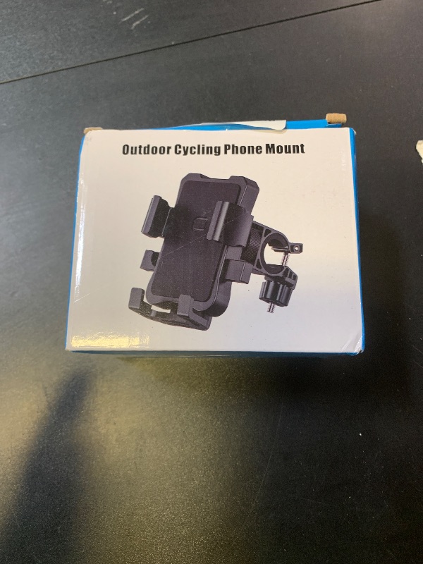 Photo 1 of amzluv Bike Phone Holder Mount, Secure Handlebar Phone Mount Holder for Bike and Motorcycle, Suitable for iPhone and 4.5-6.8" Smartphones, Black
