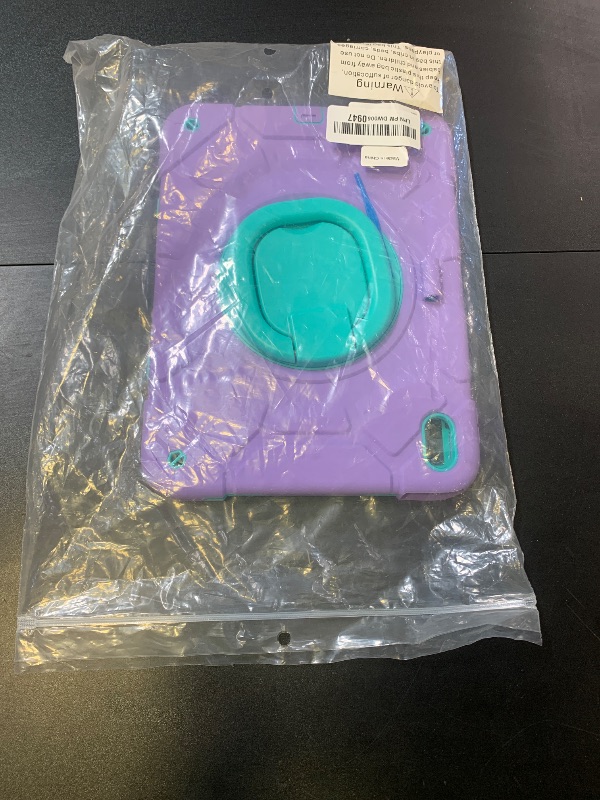 Photo 1 of Case for iPad 11-inch (A16) 2025, iPad 10th Generation Case 10.9" 2022,Heavy Sturdy Shockproof Cover, with 360°Rotating Stand/Pen Slot/Shoulder Strap for iPad 11th/10th Gen Kids (Light Purple+Mint)