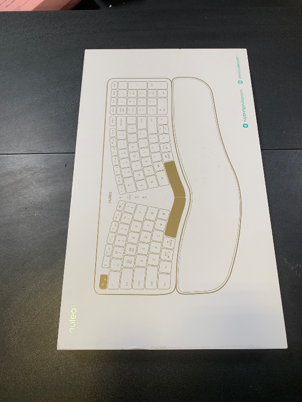 Photo 1 of Nulea RT05B Bluetooth Ergonomic Split Keyboard, Wireless USB-C Rechargeable with Cushion Wrist Rest, Compatible Windows Mac (F-Yellow)