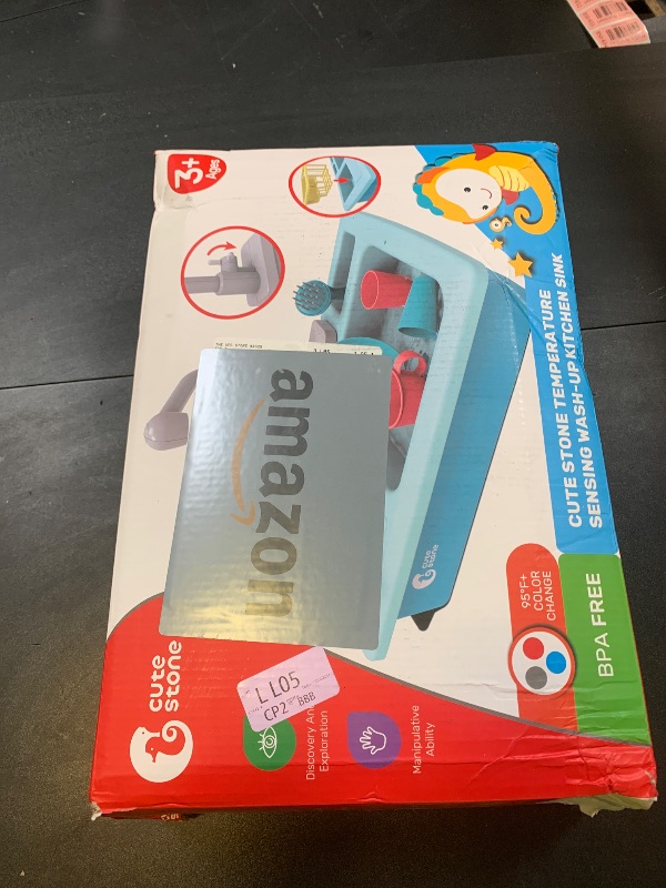 Photo 1 of CUTE STONE Color Changing Kitchen Sink Toys, Children Electric Dishwasher Playing Toy with Running Water, Upgraded Faucet, Automatic Water Cycle System Play House Pretend Role Play Toys for Boys Girls