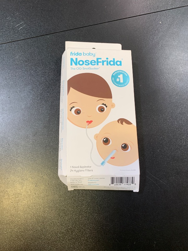 Photo 1 of Frida Baby NoseFrida SnotSucker for Baby, Nasal Aspirator for Baby, Nose Sucker, Nasal Aspirator for Allergy Relief + Congestion Relief with 24 Extra Hygiene Filters, FSA/HSA Eligible