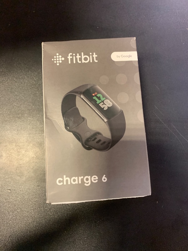 Photo 1 of Fitbit Charge 6 Fitness Tracker with Google apps, Heart Rate on Exercise Equipment, 6-Months Premium Membership Included, GPS, Health Tools and More, Obsidian/Black, One Size (S & L Bands Included)