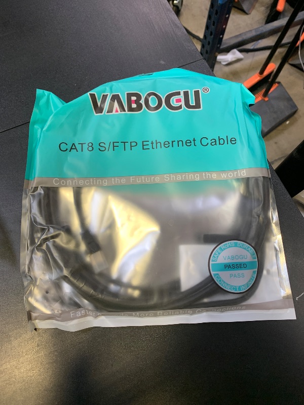 Photo 1 of Cat 8 Ethernet Cable, 15ft Heavy Duty High Speed Internet Network Cable, Professional LAN Cable, 26AWG, 2000Mhz 40Gbps with Gold Plated RJ45 Connector, Shielded in Wall, Indoor&Outdoor, Black