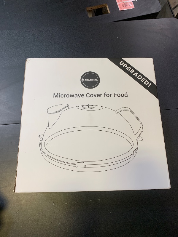 Photo 1 of Gracenal Microwave Splatter Cover for Food, Upgraded Microwave Cover with Water Steamer, Integrated Handle, 10” Plate Covers, Splatter Guard,Cookware Lid,House Essentials for Gift