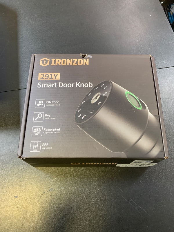 Photo 1 of IRONZON Fingerprint Door Knob Fingerprint Door Lock with App Control Smart Door knob for Bedroom, Biometric Door Lock for Apartment Office and Garages