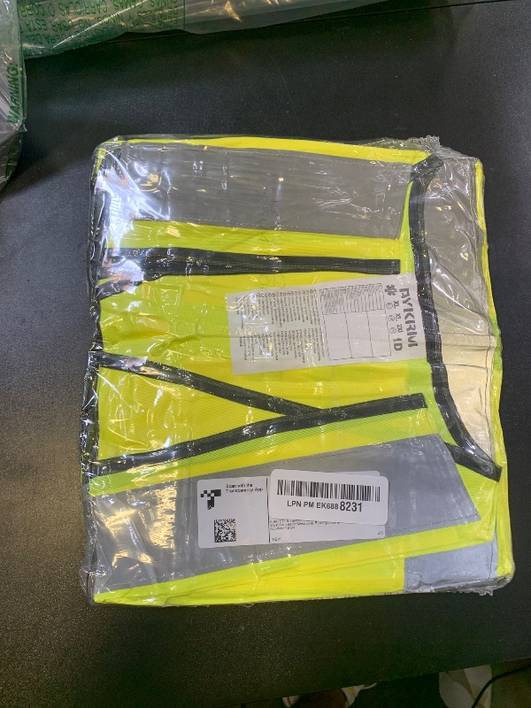 Photo 1 of A-SAFETY hi viz reflective safety vest for men, Yellow