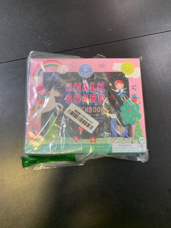 Photo 1 of Floss & Rock Rainbow Fairy Wipeable Chalkboard Sketchbook for Kids - Reusable Drawing Book with Chalk Pens and Stencils - Educational and Durable for Ages 3+ - Inspires Creativity and Imagination