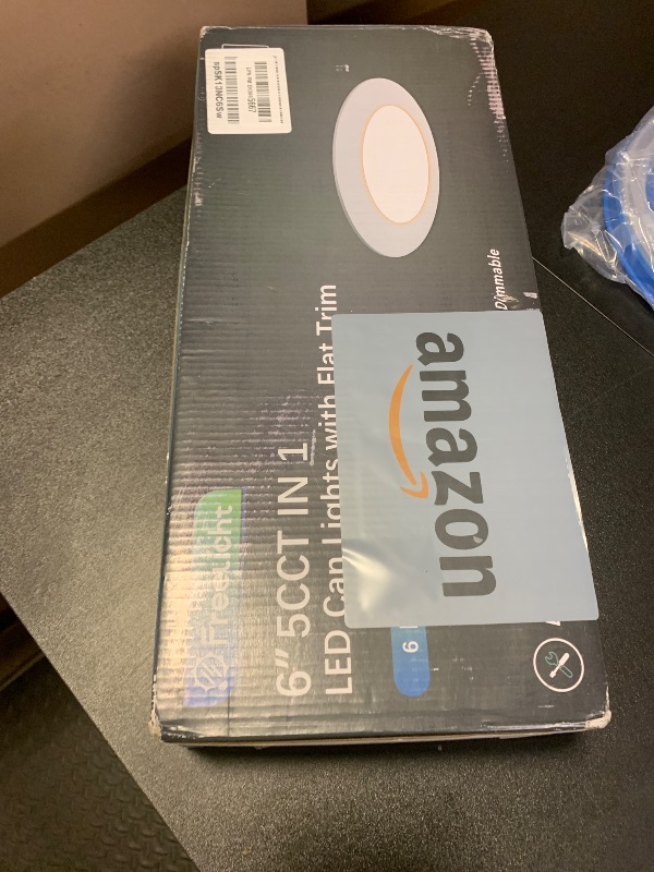 Photo 1 of FREELICHT 6 Pack Retrofit LED Recessed Lighting 6 Inch, Selectable 2700K/3000K/4000K/5000K/6000K, Dimmable Flat LED Can Lights, 10W=110W, 1000LM, IC & Damp Rated, ETL & FCC, White