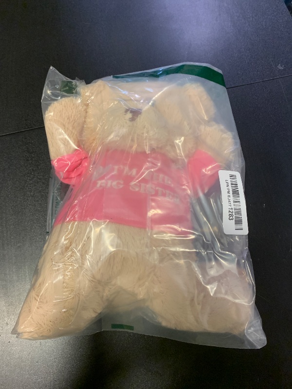 Photo 1 of GUND “I’m The Big Sister” Message Bear with Pink T-Shirt, Teddy Bear Stuffed Animal for Ages 1 and Up, Brown, 12”