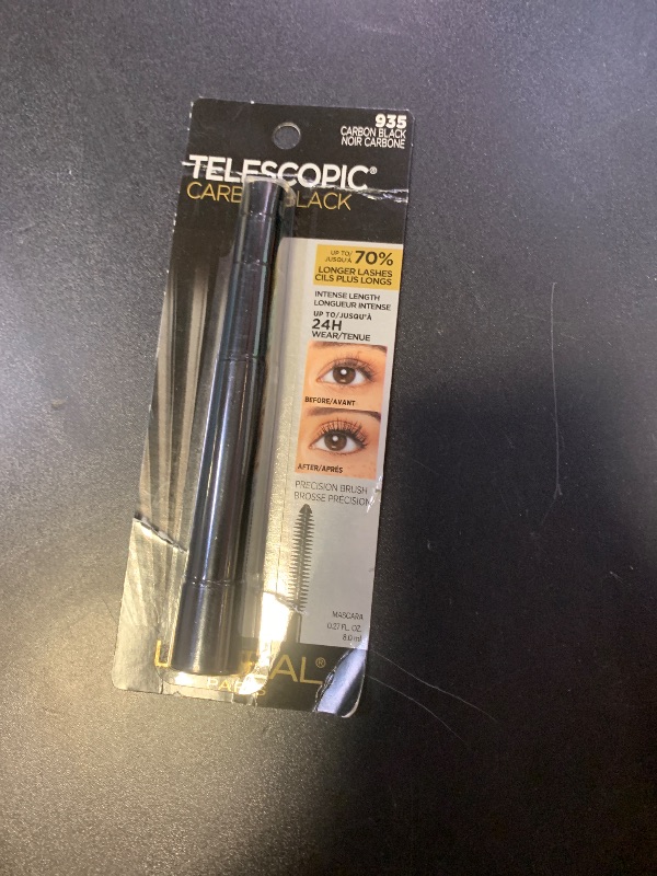 Photo 1 of L'Oreal Paris Makeup Telescopic Original Lengthening Mascara, Carbon Black, 0.27 Fl Oz (Pack of 1)