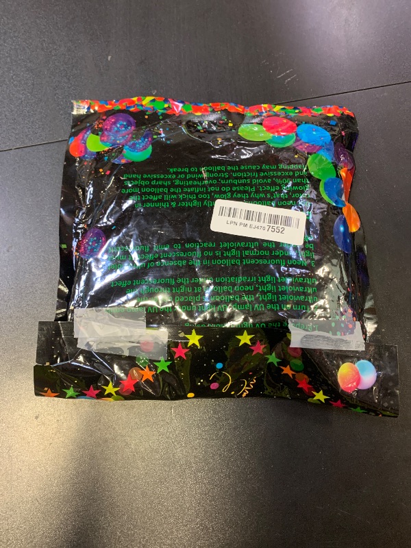Photo 1 of 100 Pcs UV Neon Balloons ,Neon Glow Party Balloons UV Black Light Balloons Glow in the dark for Birthday Decorations Wedding Glow Party Supplies Blacklight Reactive Fluorescent Balloons