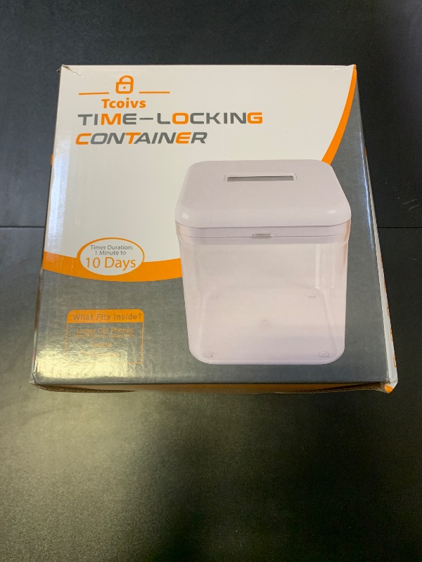 Photo 1 of Timed Lock Box, Phone Lock Box with Timer, Rechargeable Time Locking Container, 6.5''x 6.5''x6.5'', Timed Lock Safe for Cell Phones, Snacks and Other Tempting Items