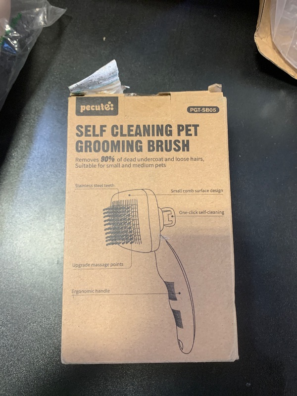 Photo 1 of Pecute Self-Cleaning Slicker Brush for Dogs, Cats, Lightweight Dog Brush for Shedding Massaging Grooming, Cat Brush Gently Removes Loose Fur Undercoat for Small Dogs Cats Rabbits of All Hair Types