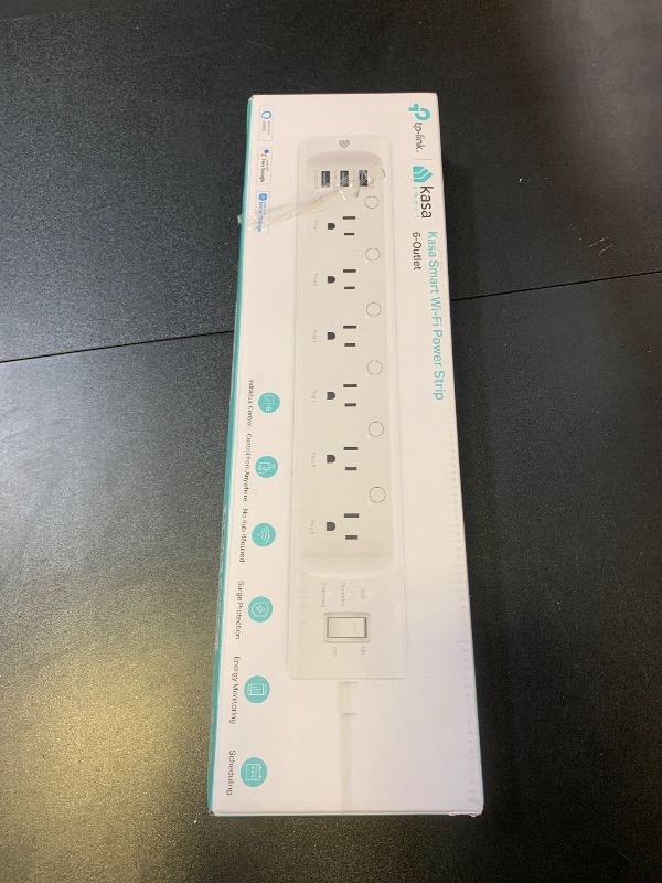 Photo 1 of Kasa Smart Plug Power Strip HS300, Surge Protector with 6 Individually Controlled Smart Outlets and 3 USB Ports, Works with Alexa & Google Home, No Hub Required , White