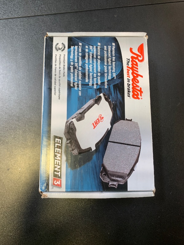 Photo 1 of Raybestos Element3 Automotive Replacement Rear Brake Pad Set for Select 2007-2009 Nissan Altima, 2007-2012 Nissan Sentra (EHT1288AH)