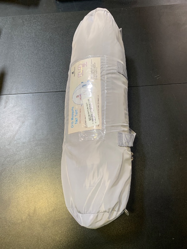 Photo 1 of Baby Crib Tent Safety Net, Durable Strong Self-Locking Zippers, Protects from Climbing Out and, Insects, Mosquitoes, Installs with Rods (Crib 52.25" - 28.25")