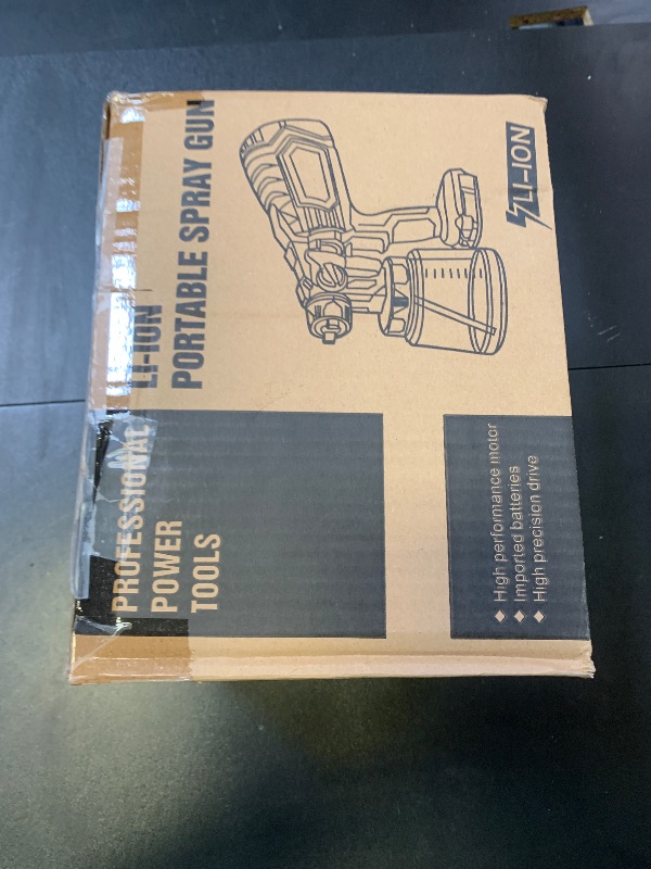 Photo 1 of IRONFIST Cordless Paint Sprayer, for DEWALT 20V Battery Brushless HVLP Electric Paint Gun with 1000ML Container, 3 Patterns, 4 Size Nozzles (Battery NOT Included) Yellow