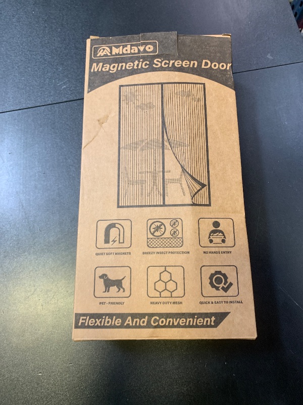 Photo 1 of Magnetic Screen Door, Keep Bugs Out, Pet & Kid Friendly?Works with Front Doors, Sliding Doors,Fit Door Size 29 x 80 Inches White