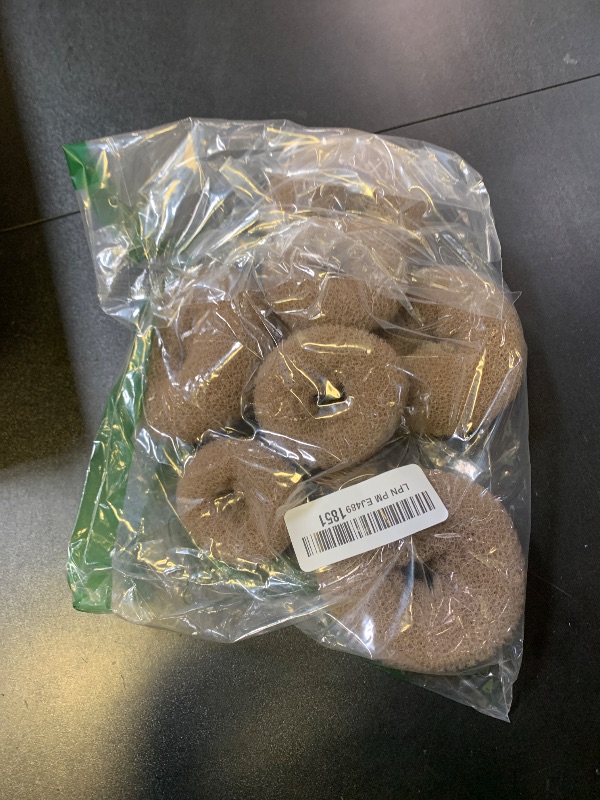 Photo 1 of FANDAMEI Donut Bun Makers- 4PCS Extra Small 4 PCS Small Hair Bun Maker for Kids, Ballet Bun Donuts for Hair, with 5 Elastic Hair Ties and 40 Pins (Tan Brown)