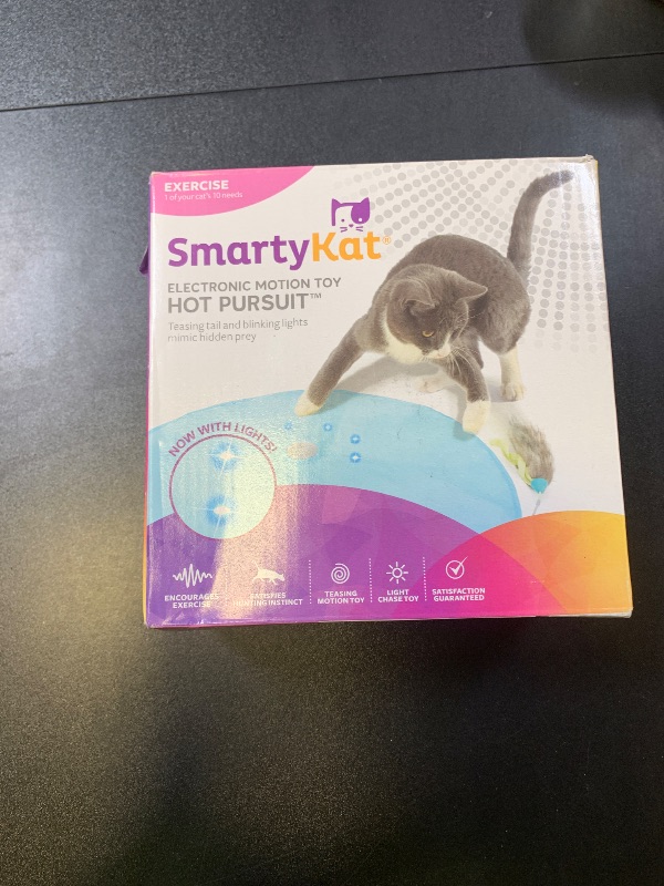 Photo 1 of SmartyKat Hot Pursuit Electronic Concealed Motion Cat Toy, Battery Powered - Blue, One Size