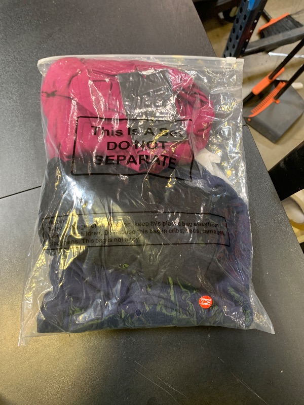Photo 1 of Ficerd 3 Pack Cotton Women's V Neck Crop Tops Half Sleeve Drop Shoulder Basics Cropped Top Boxy Tees for Girls(Black, Navy Blue, Fuchsia,M)