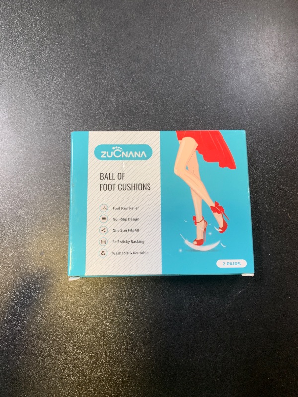 Photo 1 of ZUCNANA Ball of Foot Cushions (2 Pairs Gel Shoe Inserts), Heel Inserts for Women, Non Slip Heel Pads, Heel Cushions for Women Foot Pain Relief and Comfort, One Size Fits Any (Clear)