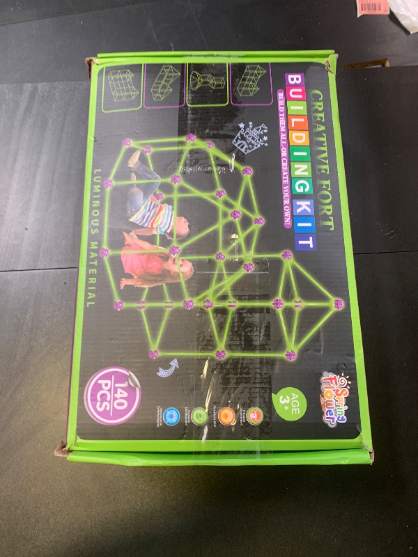 Photo 1 of Glow In The Dark Fort Building Kit for Kids,STEM Construction Toys, Educational Gift for 4 5 6 7 8 9 10 11 12 Years Old Boys and Girls,Ultimate Creative Set for Indoor & Outdoors Activity,140 Pcs