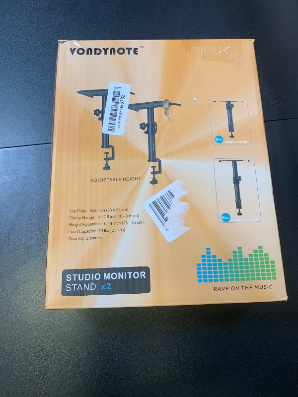 Photo 1 of Vondynote Set of 2 Desktop Clamp Speaker Stands Short Studio Monitor Stands Height Adjustable
