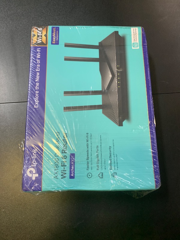 Photo 1 of TP-Link AX1800 WiFi 6 Router V4 (Archer AX21) – Dual Band Wireless Internet, Gigabit, Easy Mesh, Works with Alexa - A Certified for Humans Device, Free Expert Support