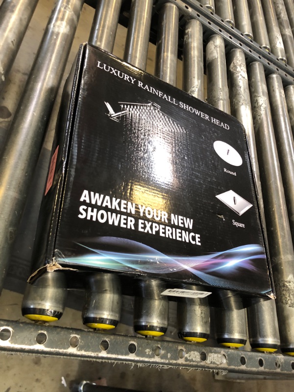Photo 1 of PinWin Modern 12" Large Square Rain Showerhead with 5 Modes Handheld Showerhead Combo, Adjustable Arm, Easy Tool-Free Installation