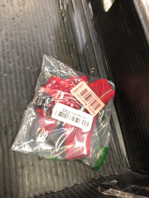 Photo 1 of Best Pet Supplies - All Weather Mesh, Reflective, No Pull Harness for Small, Medium Dogs, Cats - Secure with Hook & Loop Fastener, Buckle, Double D-Rings - Red/Black Trim, XXS