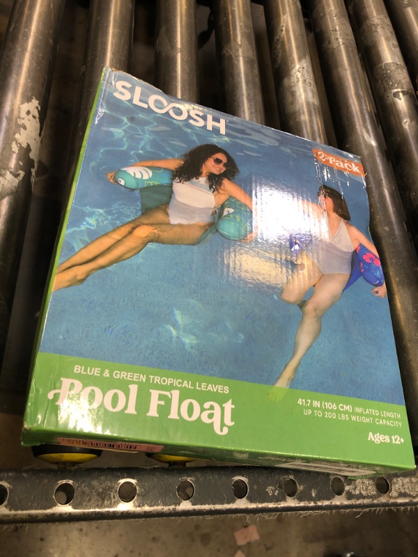 Photo 1 of SLOOSH Pool Floats Chairs Adult,2 Packs Inflatable Noodle Chair with Sling Soft Fabric,Floating Pool Float Lounge Water Swimming Floaties for Party Summer Water Fun?Flower Leaves?