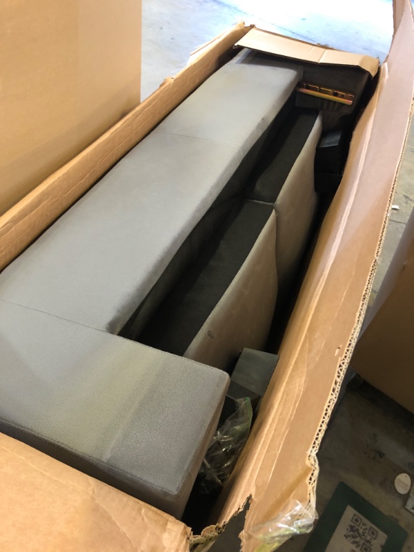 Photo 1 of Lexicon Keighly Fabric Upholstered Love Seat in Dark Gray Color