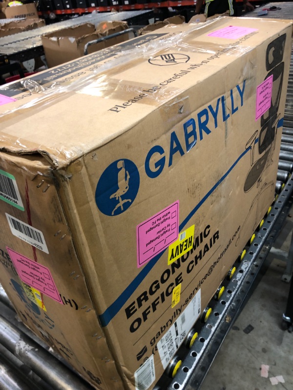 Photo 1 of GABRYLLY Ergonomic Office Chair, Big and Tall Mesh Chair with Lumbar Support, 3D armrest - 215° Rotation, Adjustable Headrest & Soft Seat, Durable Computer Chair 350LBS for Work Gaming 