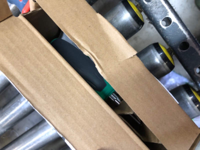 Photo 1 of Amazon Basics 6-in-1 Multi-Bit Screwdriver/Nut Driver, Multicolor(Silver, Northern Glow Green, Grey)(Previously Denali brand)