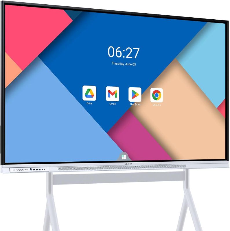 Photo 1 of 4K Smart Board - Google EDLA-Certified Interactive Whiteboard, Android 14 OS, 50-Point Touch, Wireless Casting - Digital Whiteboard for Classrooms & Hybrid Offices (Board only, 65 Inch)
