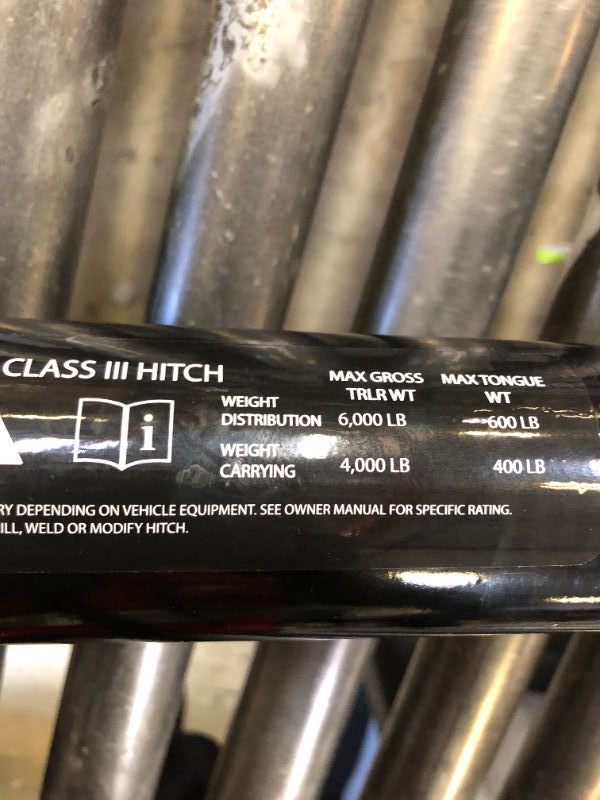 Photo 1 of Curt Class 3 Hitch, 55inches