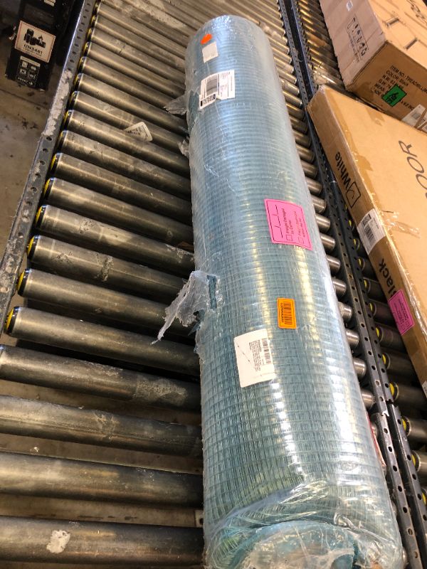 Photo 1 of Land Guard Hardware Cloth 1/2 inch 48inx100.1ft PVC Vinyl Coated 19 Gauge Square Chicken Wire Fence Mesh Roll Raised Garden Bed Plant Supports Poultry