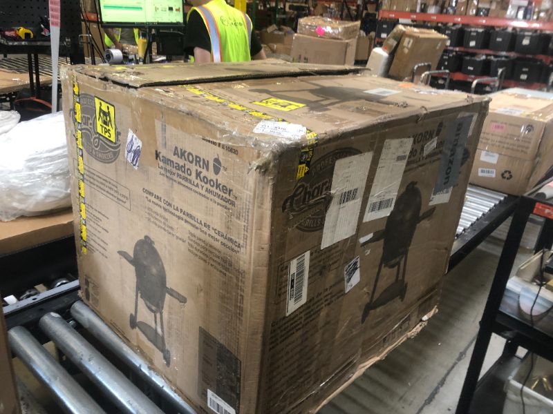 Photo 1 of Char-Griller® AKORN® Kamado Charcoal Grill and Smoker with Cast Iron Grates, Warming Rack and Locking Lid with 445 Cooking Square Inches in Graphite, Model E16620