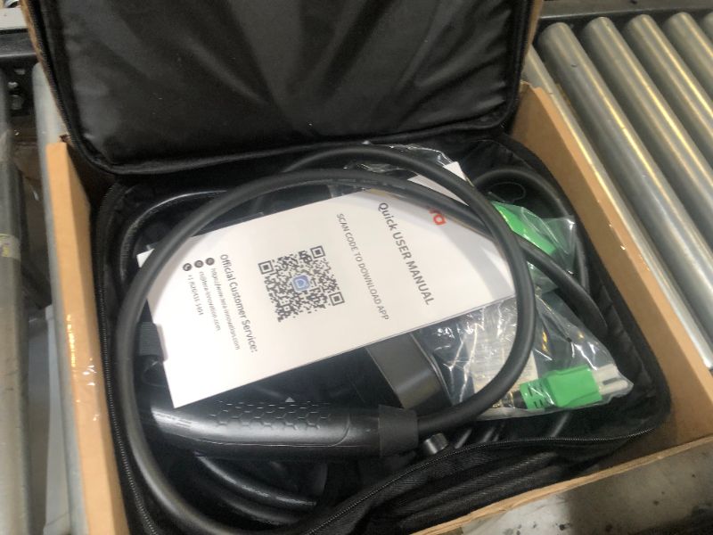 Photo 1 of Tera 2025 New EV Charger for Tesla 40A 2.8" Largest Display ETL FCC Most Compact 25FT NACS Level 2 NEMA 14-50 Plug & NEMA 5-15 for Level 1 Waterproof IP66 Portable EVSE for Tesla Model Y/3/S/X P06