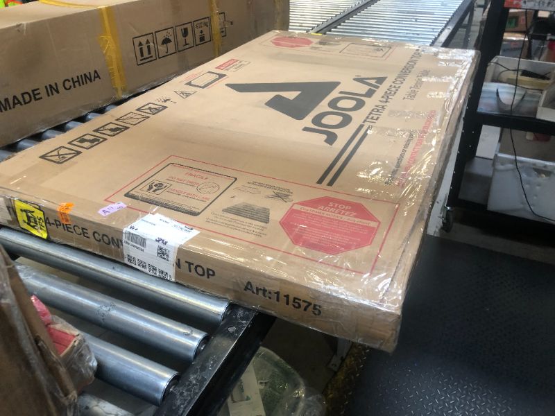 Photo 1 of JOOLA Tetra - 4 Piece Ping Pong Table Top for Pool Table - Includes Ping Pong Net Set - Full Size Table Tennis Conversion Top for Billiard Tables - Easy Assembly & Compact Storage - Incl. Foam Backing