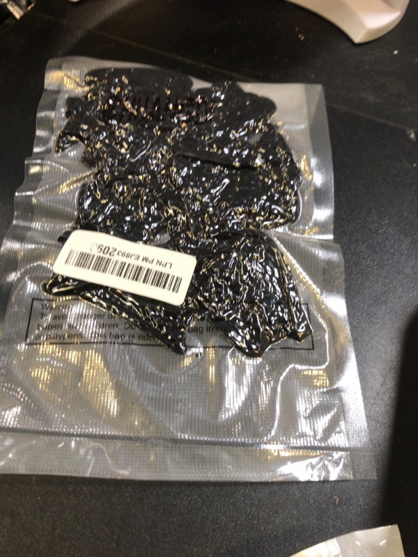Photo 1 of Chuangdi 20 Pieces Large Cotton Hair Ties Thick Hollow Cotton Stretch Ponytail Ties Netted Sport Elastics Scrunchies for Thick Heavy Curly Hair(Black)